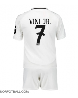 Billige Fotballdrakt Real Madrid Vinicius Junior #7 Replika Hjemmedraktsett Barn 2024-25 Kortermet (med bukser)